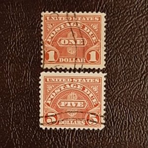 US Scott # J77-J78; 2 used Postage Due stamps of 1930; FVF centering