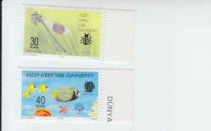 2014 Northern Cyprus Fish & Insect Ovpts (2) (Scott NA) MNH