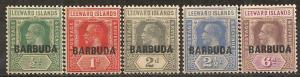 Barbuda #1-5  F-VF Unused CV $9.40 (3020)  