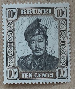 Brunei 1952 10c Sultan, used. Scott 89, CV $0.25.   SG 106