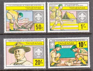 Tanzania 205-208 Boy Scouts MNH VF