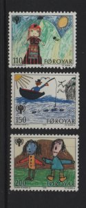 Faroe Islands #45-47  MNH  1979 children`s drawings