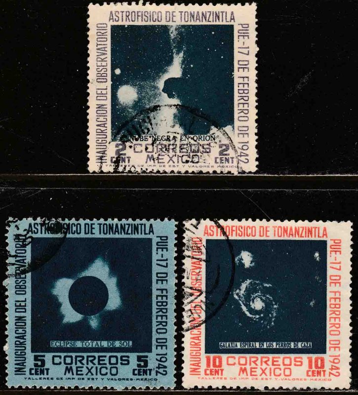 MEXICO 774-776, OPENING OF Tonanzintla Astrophysics Observatory USED. F-VF. (2)