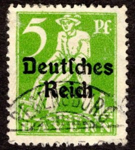 1920, Bavaria 5pf, Used, Sc 256