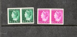 Netherlands 1940's Imperforated pairs Issues (German Occupation) VF MNH