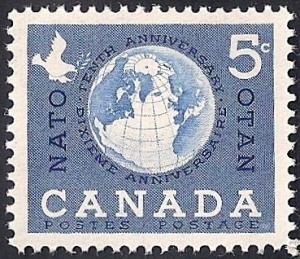 Canada #384 5 cent N. mint OG NH EGRADED XF-SUPERB 96 XXF