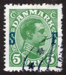 DENMARK 1917 SC #M1 VF U 5 ore Military Stamp cv $40.00  *Bay Stamps*