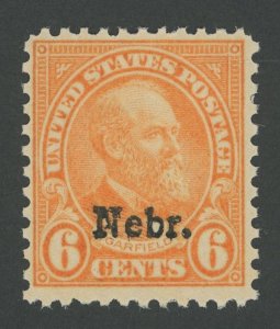 USA 675 - 6 cent Nebraska Overprint - Fine Mint never hinged