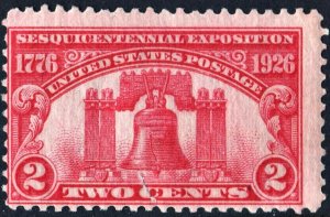 SC#627 2¢ Liberty Bell Issue (1926) MNH/Fault