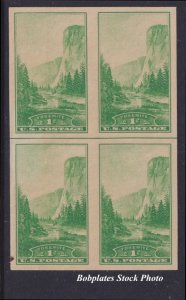 BOBPLATES US #756 Yosemite Horizontal Line Block of 4 F-VF MNH SCV=$1.1+