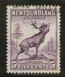 NEWFOUNDLAND Scott 191a used 5c 1932 die variety CV $2