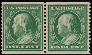 US #387 SCV $1000.00 VF/XF mint never hinged, Pair, a select mint pair, fresh...