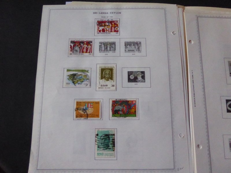 Sri Lanka 1973-1989 Stamp Collection on Album Pages