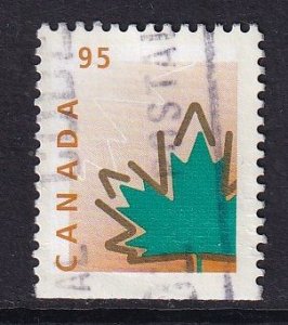 Canada  #1686 used 1998 maple leaf 95c