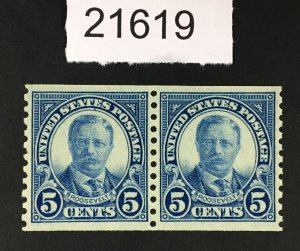 MOMEN: US STAMPS # 602 MINT OG NH XF+ PAIR POST OFFICE FRESH CHOICE LOT # 21619