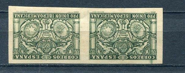 Spain 1930 Mi 537 Pair Imperf MH 4058 