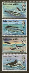 Tristan da Cunha, Scott #'s 202-205, Whales, MNH