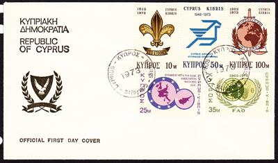 CYPRUS  60th Anniversary of Cyprus Scouting 1973 FDC