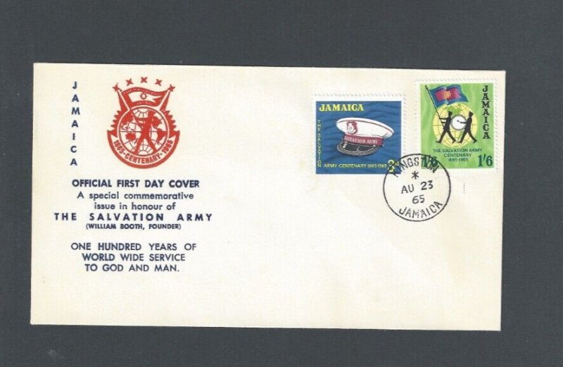 Jamaica FDC #242-243 Honors The Salvation Army