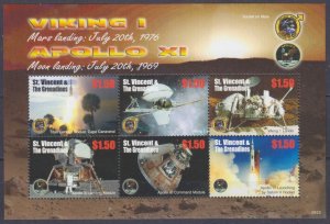 2007 St Vincent Grenadines 6332-6337KL Apollo 11, Viking 1 7,50 €