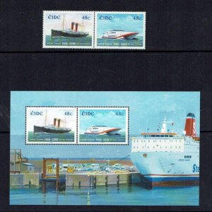 Ireland: 2006, Centenary, Rosslare to Fishguard Ferry  MNH set + M/Sheet