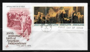 US Cachet FDC 1976, July 4, Birth of American Independence !