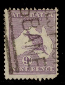 AUSTRALIA GV SG108, 9d violet, USED. Cat £29.