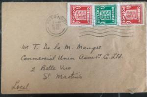 1940 Guernsey Occupied Channel Islands Cover To St Martins Locally Used