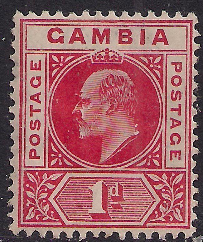 Gambia 1904 - 06 KEV11 1d Carmine Umm SG 58 ( F884 )