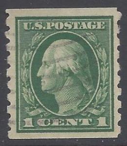 #412 1c George Washington Coil Single 1912 Used