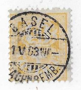 Switzerland Sc #75   15c yellow  used with dated CDS VF