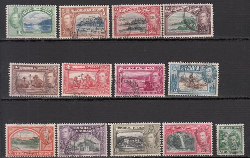 Trinidad&Tobago - 1938 KGVI set to $1.20 Sc#50/60 (7892)