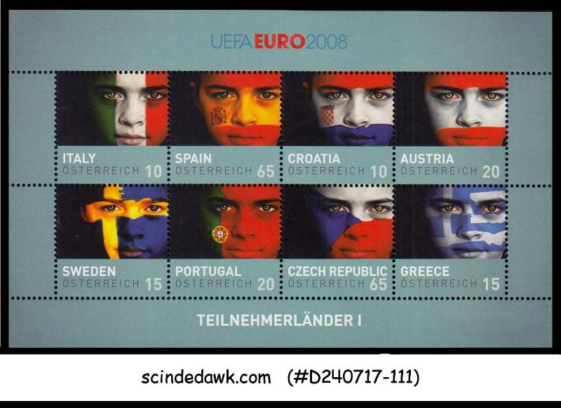 AUSTRIA - 2008 UEFA EURO 2008 EUROPEAN FOOTBALL CHAMPIONSHIP MIN/SHT MNH