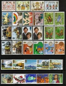 GB 1981 Complete Commemorative Collection Under Face Value Superb M/N/H