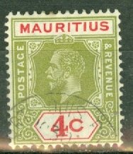 ID: Mauritius 182a used CV $62.50