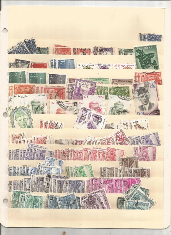 PAKISTAN COLLECTION ON STOCK SHEET, MINT/USED