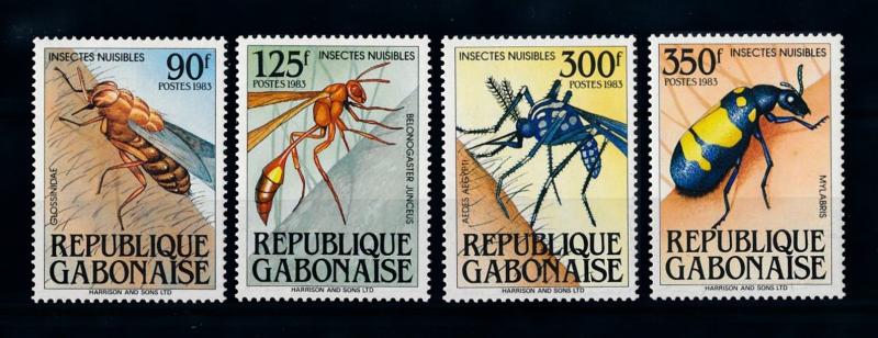 [70631] Gabon 1983 Insects Beetles Mosquito Wasp  MNH