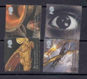 Great Britain Sc 1934-7 2000 Sound and Vision stamp set mint NH