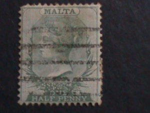 ​MALTA-1865 SC#5 QUEEN VICTORIA FANCY CANCEL 158YEARS OLD VERY FINE  RARE