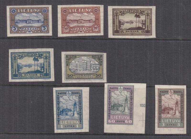 LITHUANIA, 1932 Orphans Fund, imperf. set of 8, lhm..