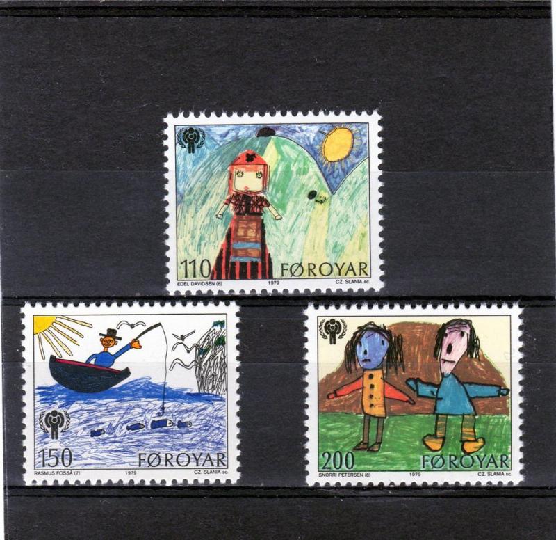 Faroe Islands 1979 Year of the Child Set (3)  Sc#45/7 MNH VF