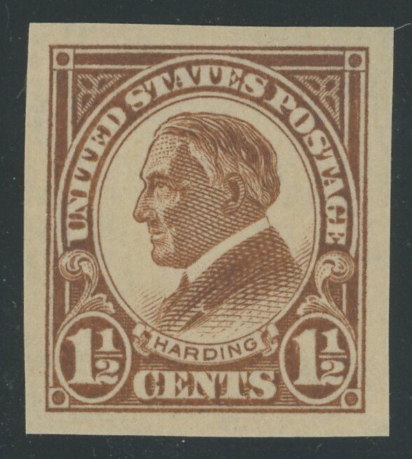 USA 576 - 1.5 cent Harding Imperf - XF Mint-nh - Sound stamp