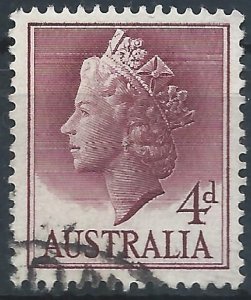 Australia 1957 - Queen Elizabeth 4d definitive - SG294 used