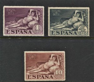 STAMP STATION PERTH Spain #397-399 MLH Goya CV$20.00