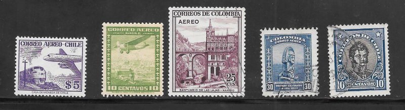 Chile #Z5 Used Mixture 10 Cent Collection / Lot