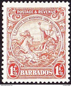 BARBADOS 1932 1.5d Orange SG231da MH