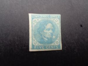 5 Cents Blue 1862 Confederate States Mint