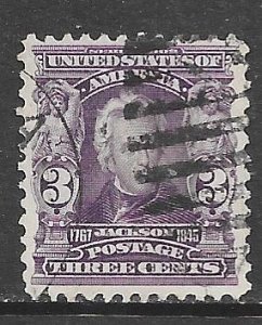 USA 302: 3c Jackson, used, F-VF