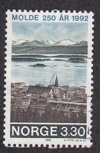 Norway  # 1027, View of Molde, Used