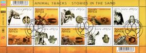 South Africa - 2006 Animal Tracks Sheet Used SG 1600a